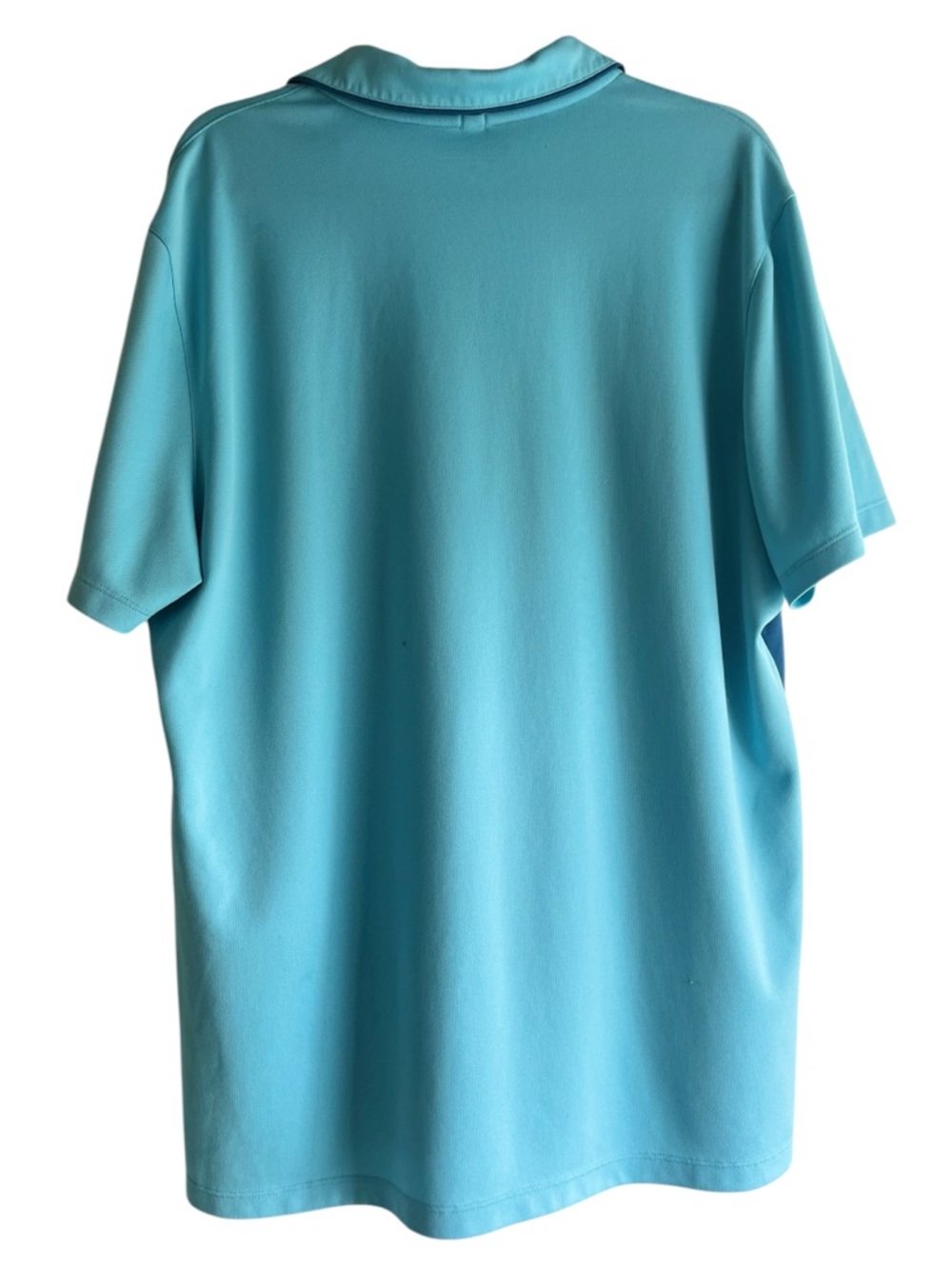 Nike Golf Dry-Fit Two-Tone Light Blue and Teal ColorBlock Performance Polo - Picture 6 of 6